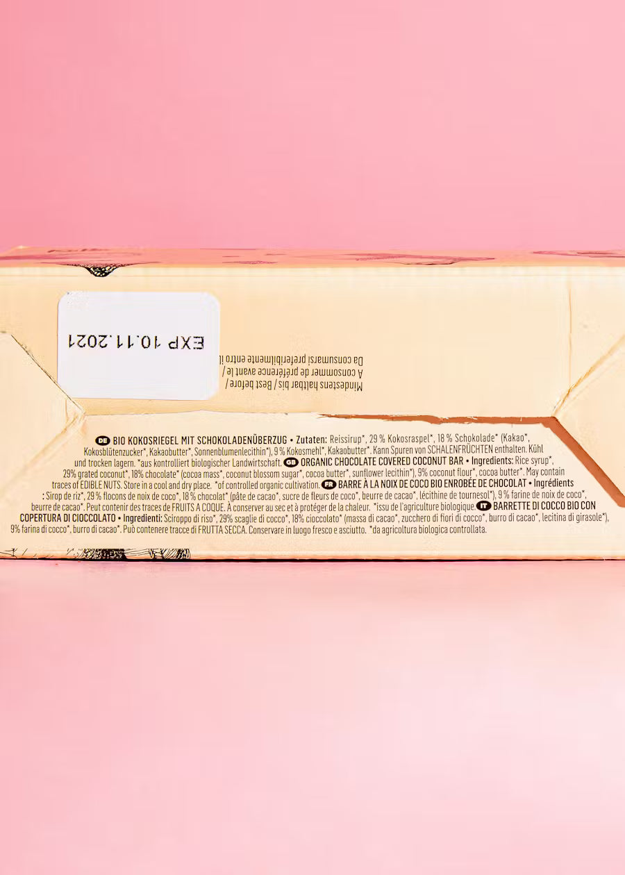 Thanh sô cô la dừa hữu cơ 30g